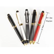 Métal luxe stylo promotionnel en Chine en cuir stylo à bille métallique